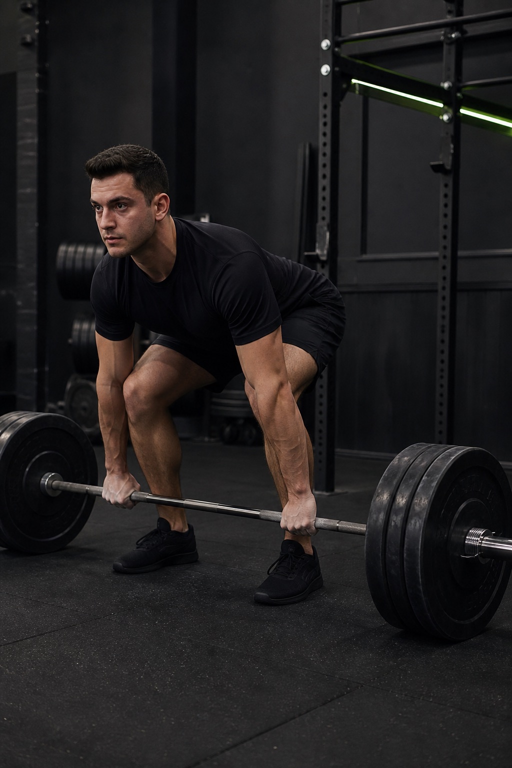 Athlete locking out a deadlift